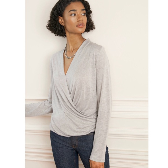 Stella & Dot Black Drape Blouse Sz. Medium/ Large - Picture 6 of 6